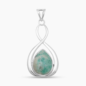 Glacier Green Emerald Silver Pendants