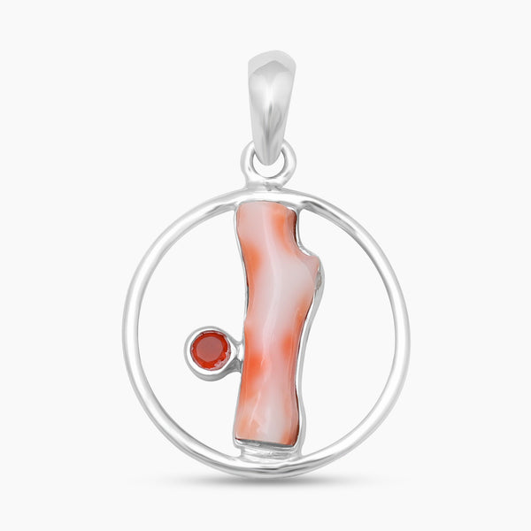 Carnelian Gemstone Silver Pendants