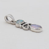 Natural Ethiopian Opal Silver Pendants