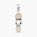 Natural Ethiopian Opal Silver Pendants