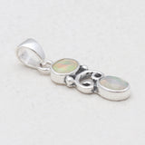 Natural Ethiopian Opal Silver Pendants