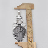 925 Silver Rough Shungite Pendants