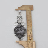 925 Silver Rough Shungite Pendants