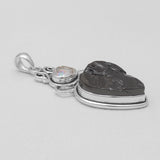 925 Silver Rough Shungite Pendants