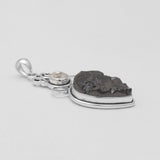 925 Silver Rough Shungite Pendants