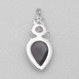 925 Silver Rough Shungite Pendants