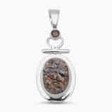 925 Sterling Silver Raw Amethyst Pendants