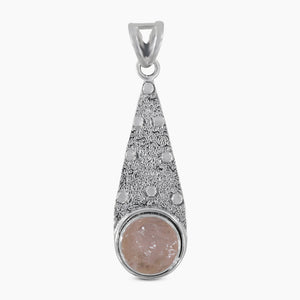 925 Sterling Silver Rose Quartz Pendants