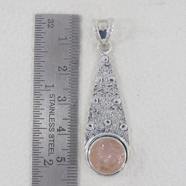 925 Sterling Silver Rose Quartz Pendants
