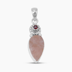 925 Sterling Silver Rose Quartz Pendants