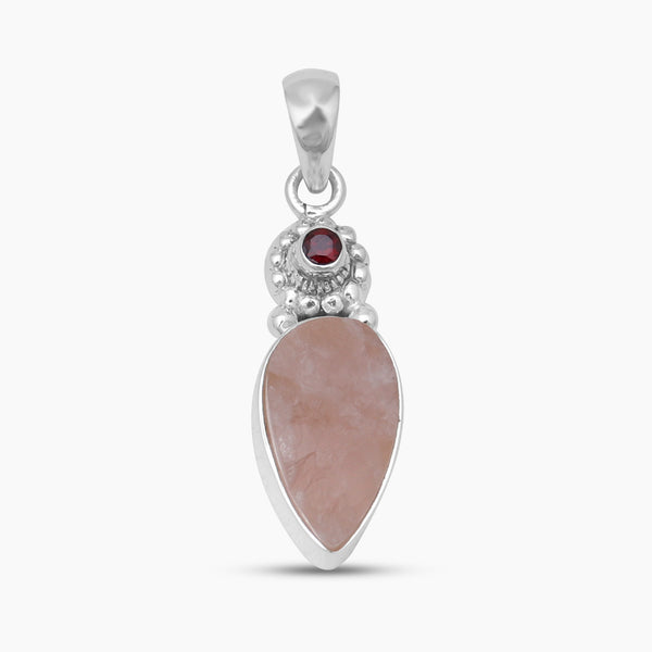 925 Sterling Silver Rose Quartz Pendants