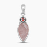 925 Sterling Silver Rose Quartz Pendants