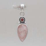 925 Sterling Silver Rose Quartz Pendants