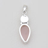 925 Sterling Silver Rose Quartz Pendants