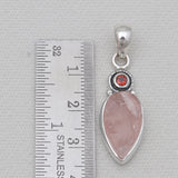 925 Sterling Silver Rose Quartz Pendants