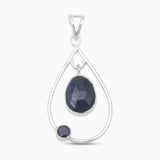 925 Sterling Silver Ruby Teardrop Pendants