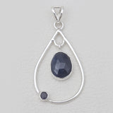 925 Sterling Silver Ruby Teardrop Pendants