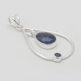 925 Sterling Silver Ruby Teardrop Pendants