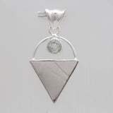 925 Sterling Silver Meteorite Slice Pendants
