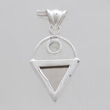 925 Sterling Silver Meteorite Slice Pendants