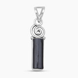 925 Silver Pencil Shaped Tourmaline Pendants