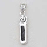 925 Silver Pencil Shaped Tourmaline Pendants