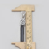 925 Silver Pencil Shaped Tourmaline Pendants