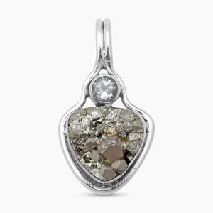 925 Sterling Silver Pyrite Druzy Pendants