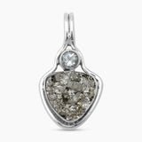 925 Sterling Silver Pyrite Druzy Pendants