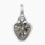 925 Sterling Silver Pyrite Druzy Pendants