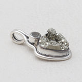 925 Sterling Silver Pyrite Druzy Pendants