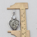 925 Sterling Silver Pyrite Druzy Pendants