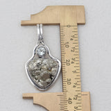 925 Sterling Silver Pyrite Druzy Pendants