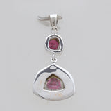 Watermelon Tourmaline Designer Drop Pendants