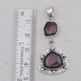Watermelon Tourmaline Designer Drop Pendants