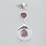 Watermelon Tourmaline Designer Drop Pendants