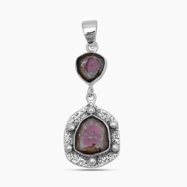 Watermelon Tourmaline Designer Drop Pendants