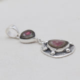 Watermelon Tourmaline Designer Drop Pendants
