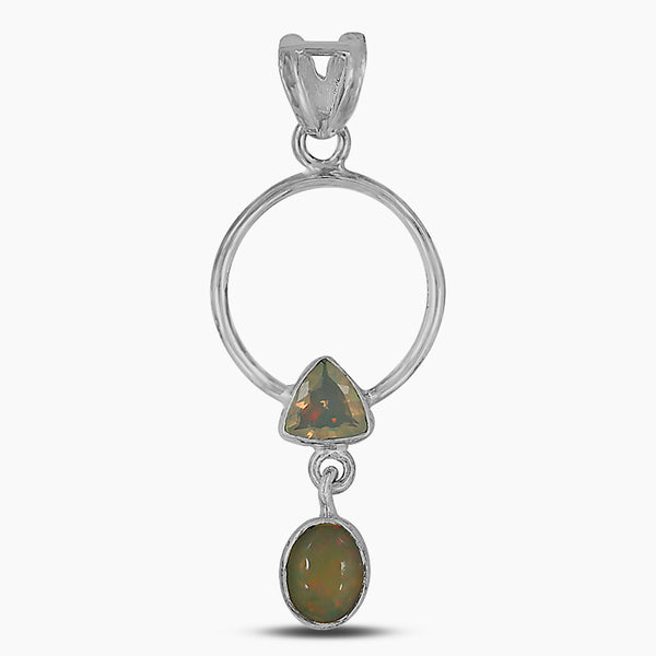 925 Sterling Silver Ethiopian Opal Pendants