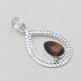 925 Sterling Silver Tiger Eye Pendants