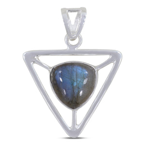 925 Sterling Silver Garnet Pendant