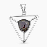 Triangle Cut Watermelon Tourmaline Pendants