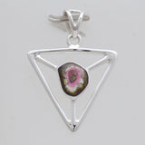 Triangle Cut Watermelon Tourmaline Pendants