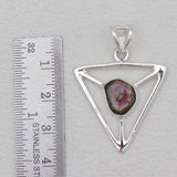 Triangle Cut Watermelon Tourmaline Pendants