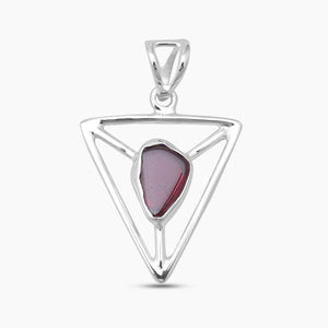 925 Sterling Silver Garnet Pendants