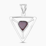 925 Sterling Silver Garnet Pendants