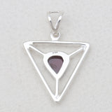 925 Sterling Silver Garnet Pendants