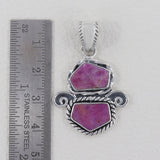 Raw Ruby Pendant in 925 Sterling Silver