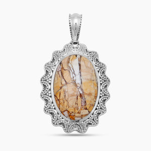 Brecciated Mookaite Silver Pendants