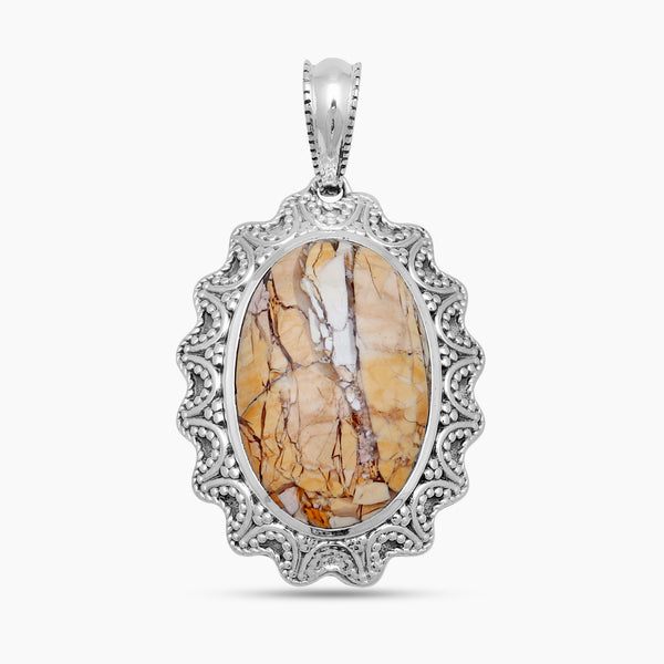 Brecciated Mookaite Silver Pendants